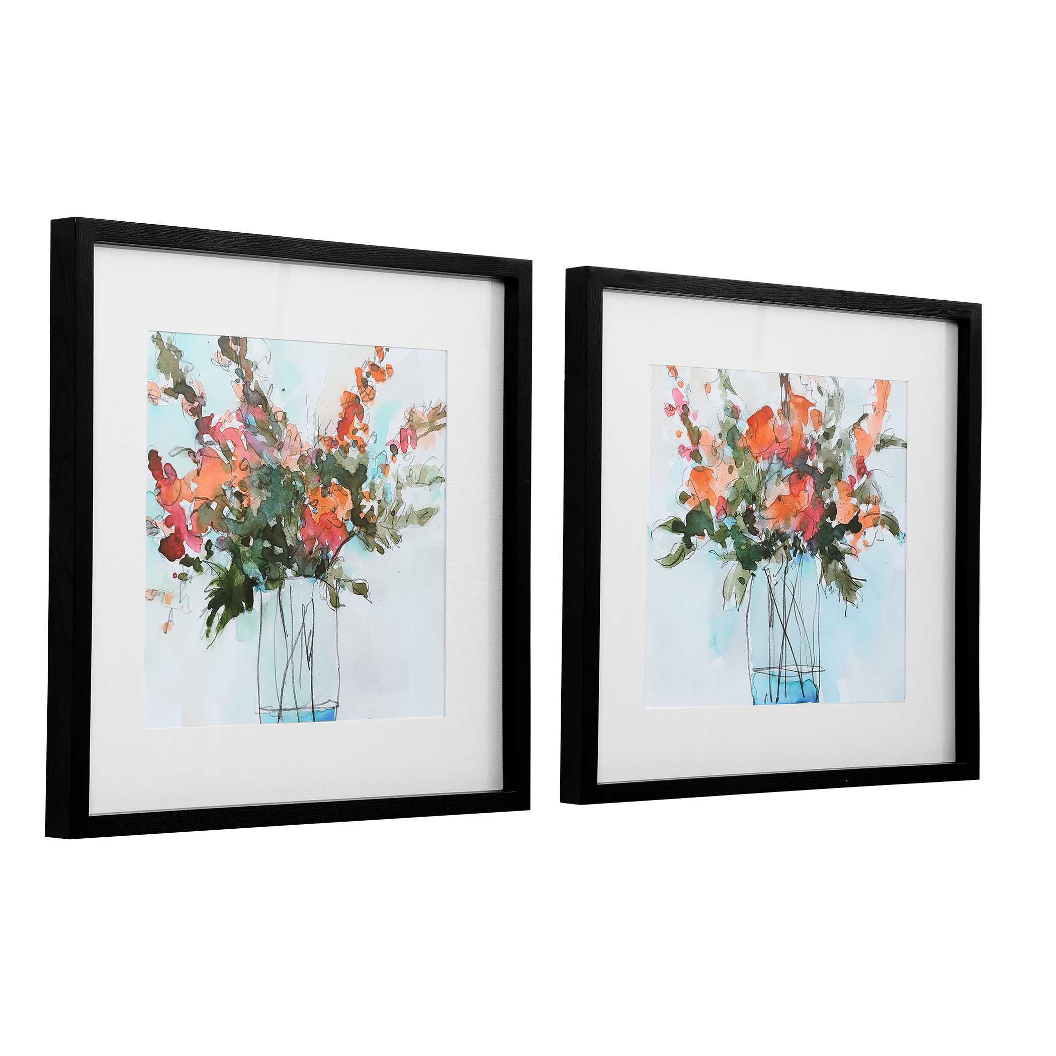 Fresh Flowers Watercolor Prints Set/2