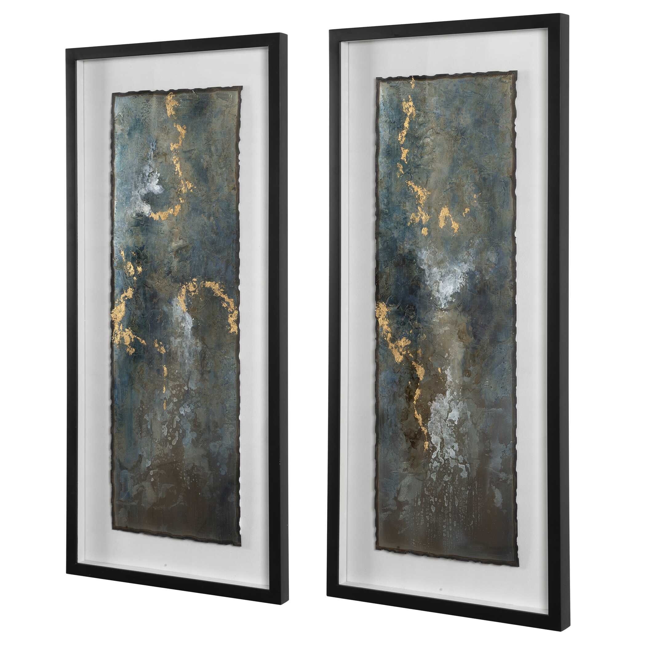 Glimmering Agate Abstract Prints Set/2