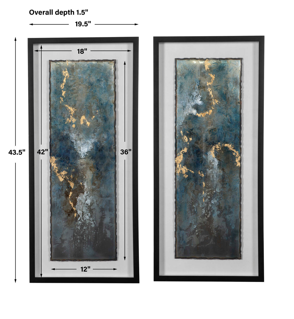 Glimmering Agate Abstract Prints Set/2