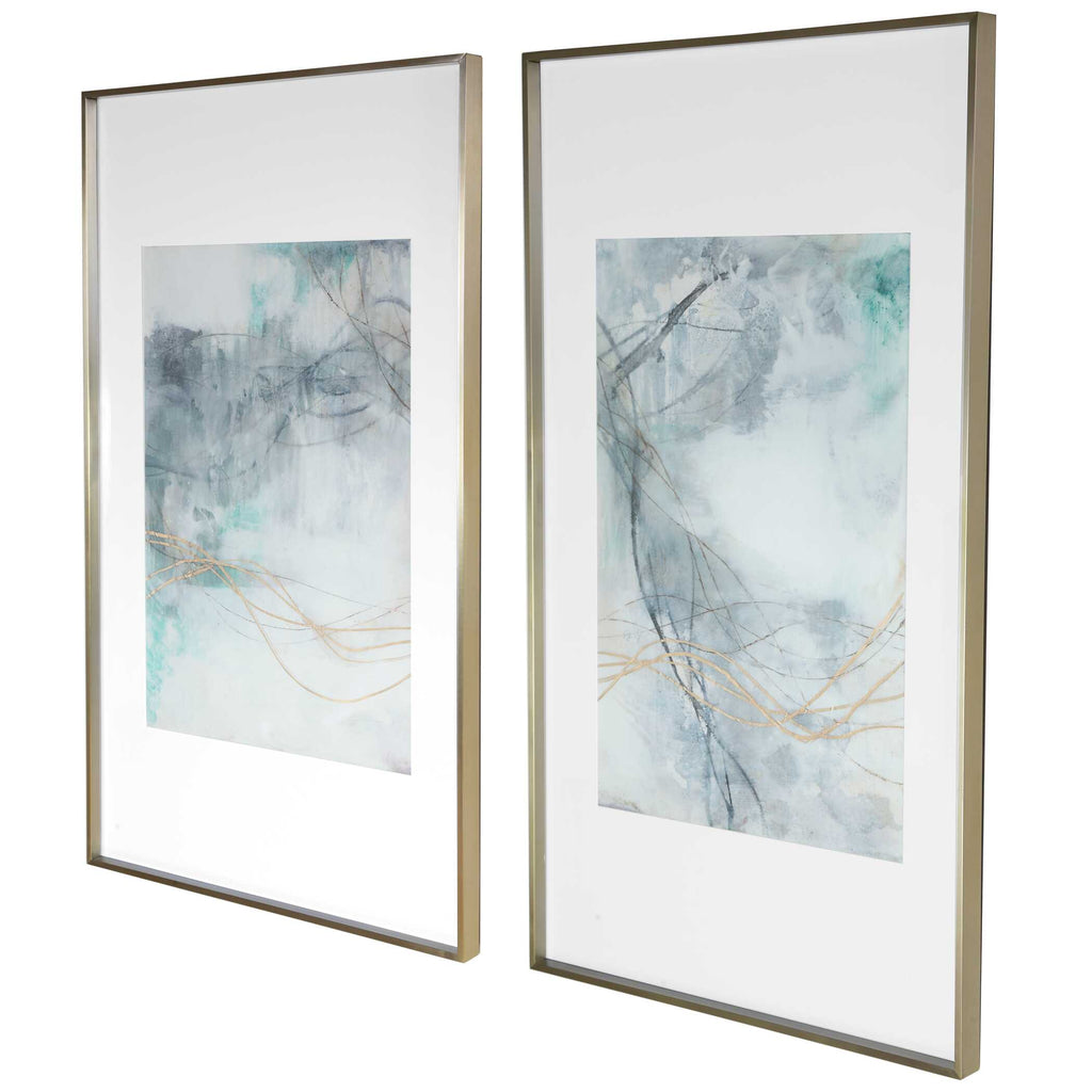 Undulating Oro Abstract Prints Set/2