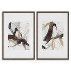 Burgundy Interjection Abstract Prints Set/2
