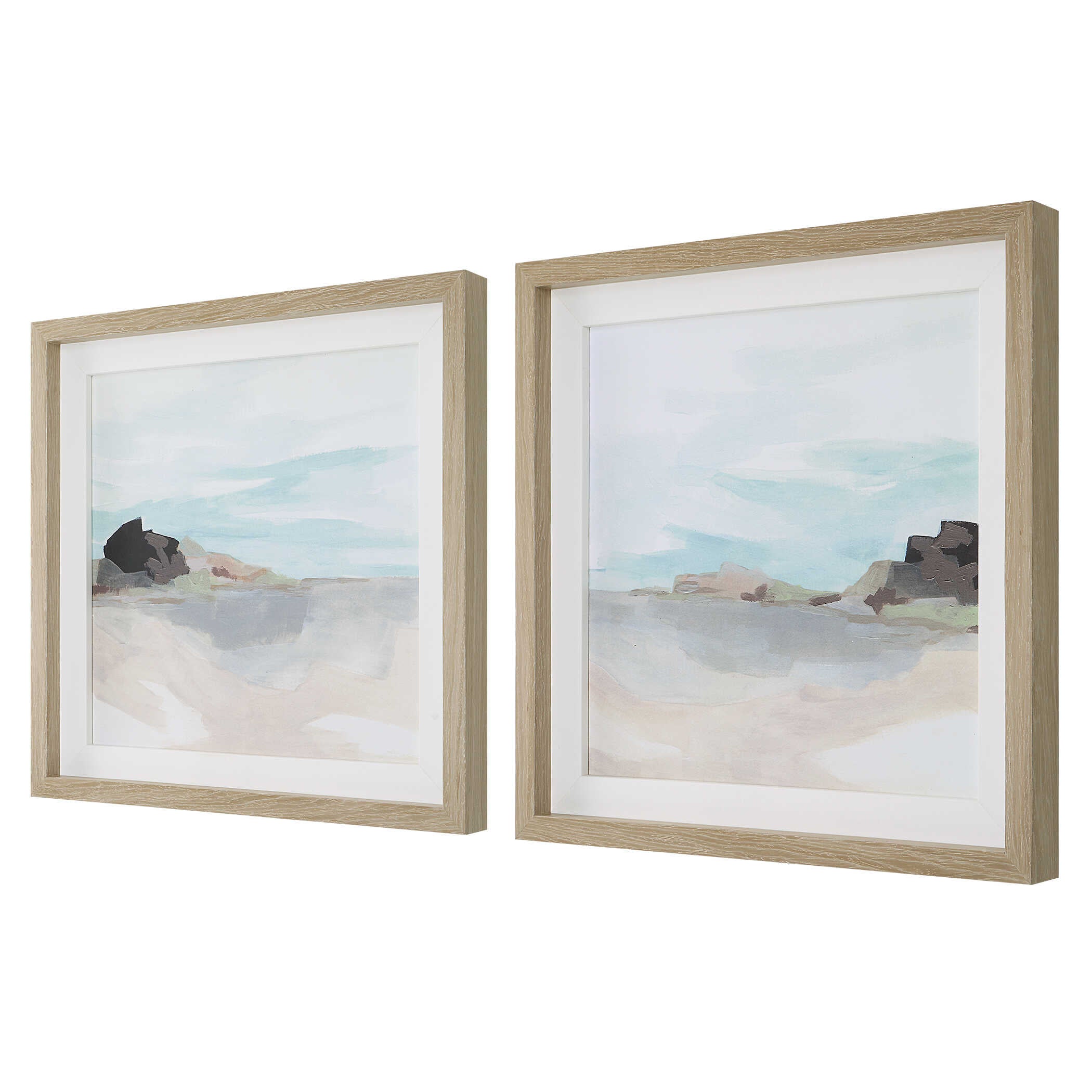 Glacial Coast Framed Prints Set/2
