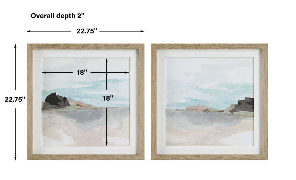 Glacial Coast Framed Prints Set/2