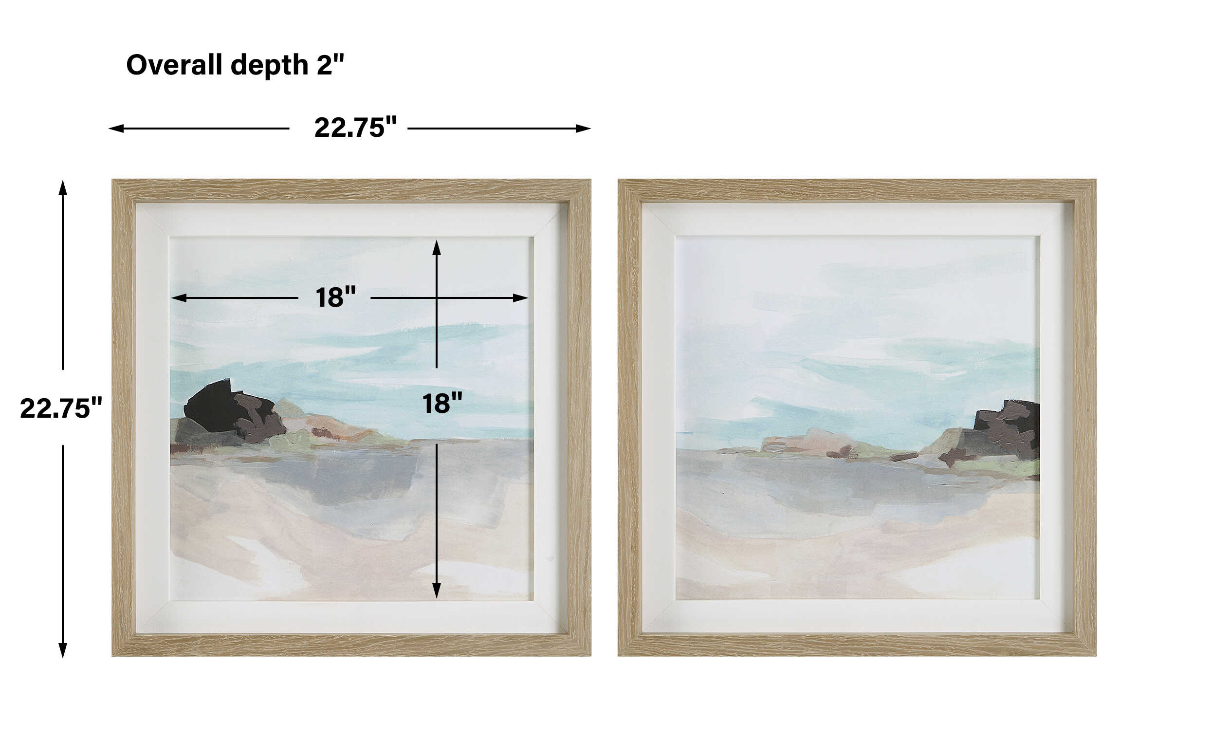 Glacial Coast Framed Prints Set/2