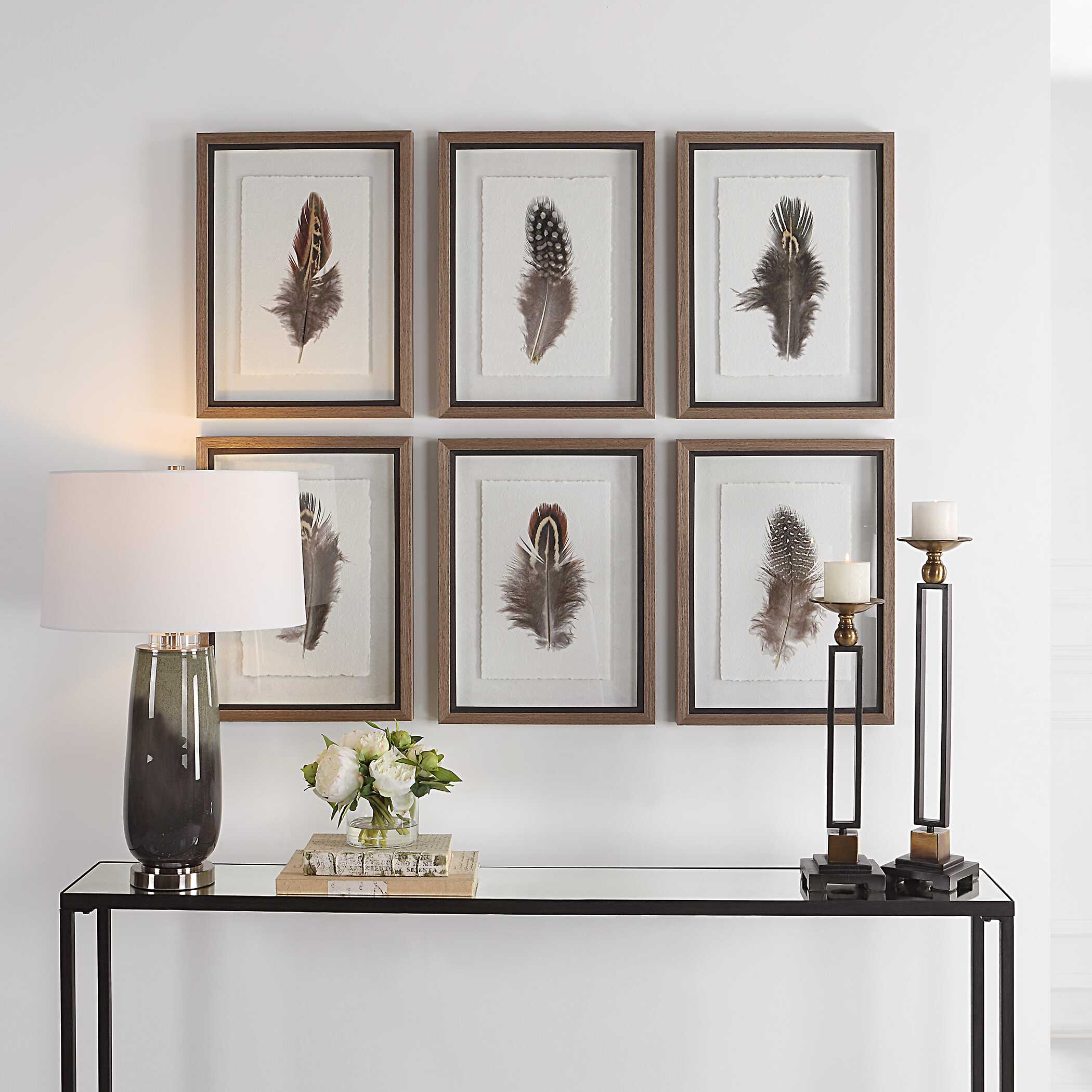 Birds Of A Feather Framed Prints Set/6