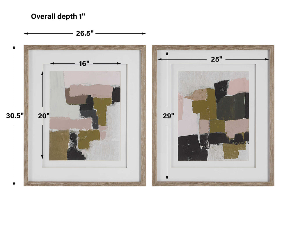 Color Block Framed Prints Set/2