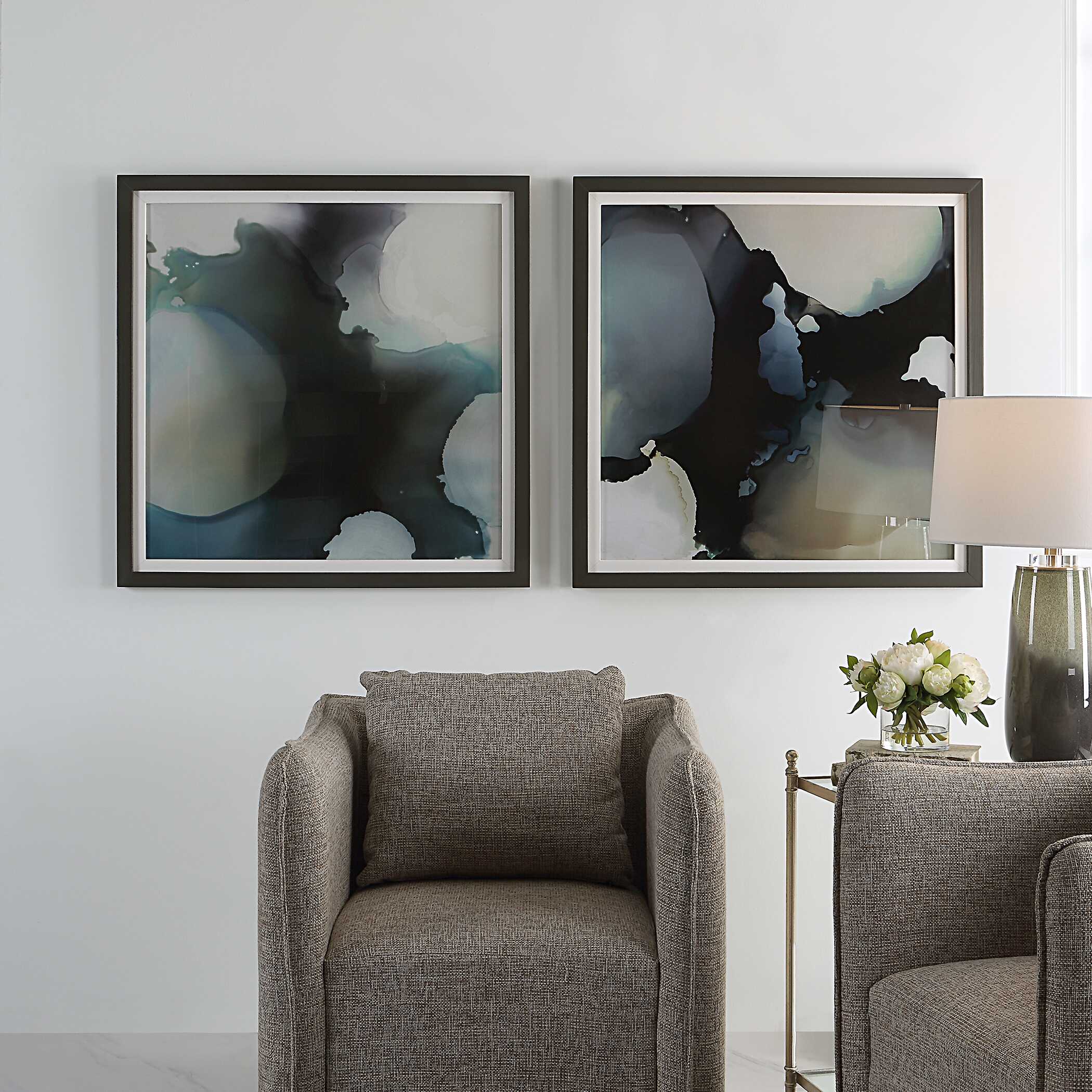 Telescopic Abstract Framed Prints Set/2