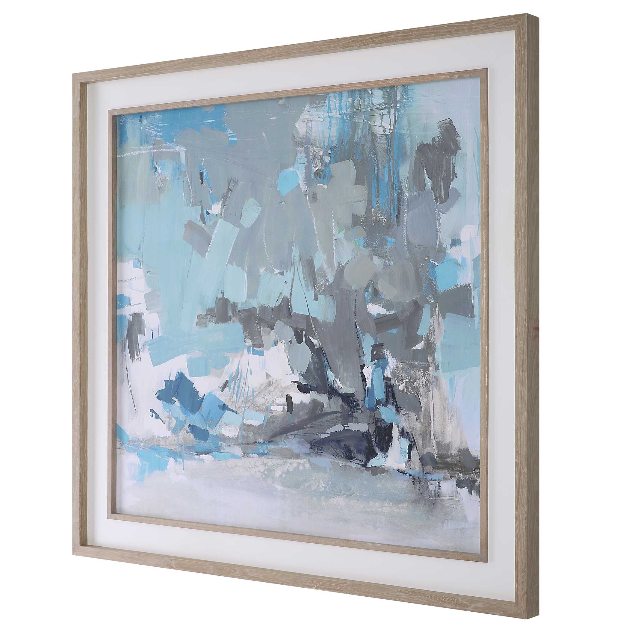 Misty Moonlight Abstract Framed Print