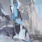 Misty Moonlight Abstract Framed Print