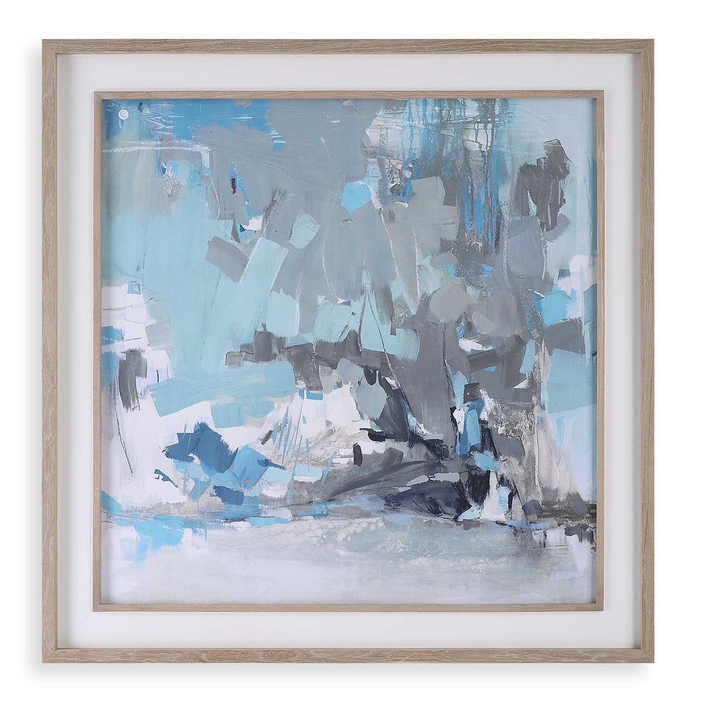 Misty Moonlight Abstract Framed Print
