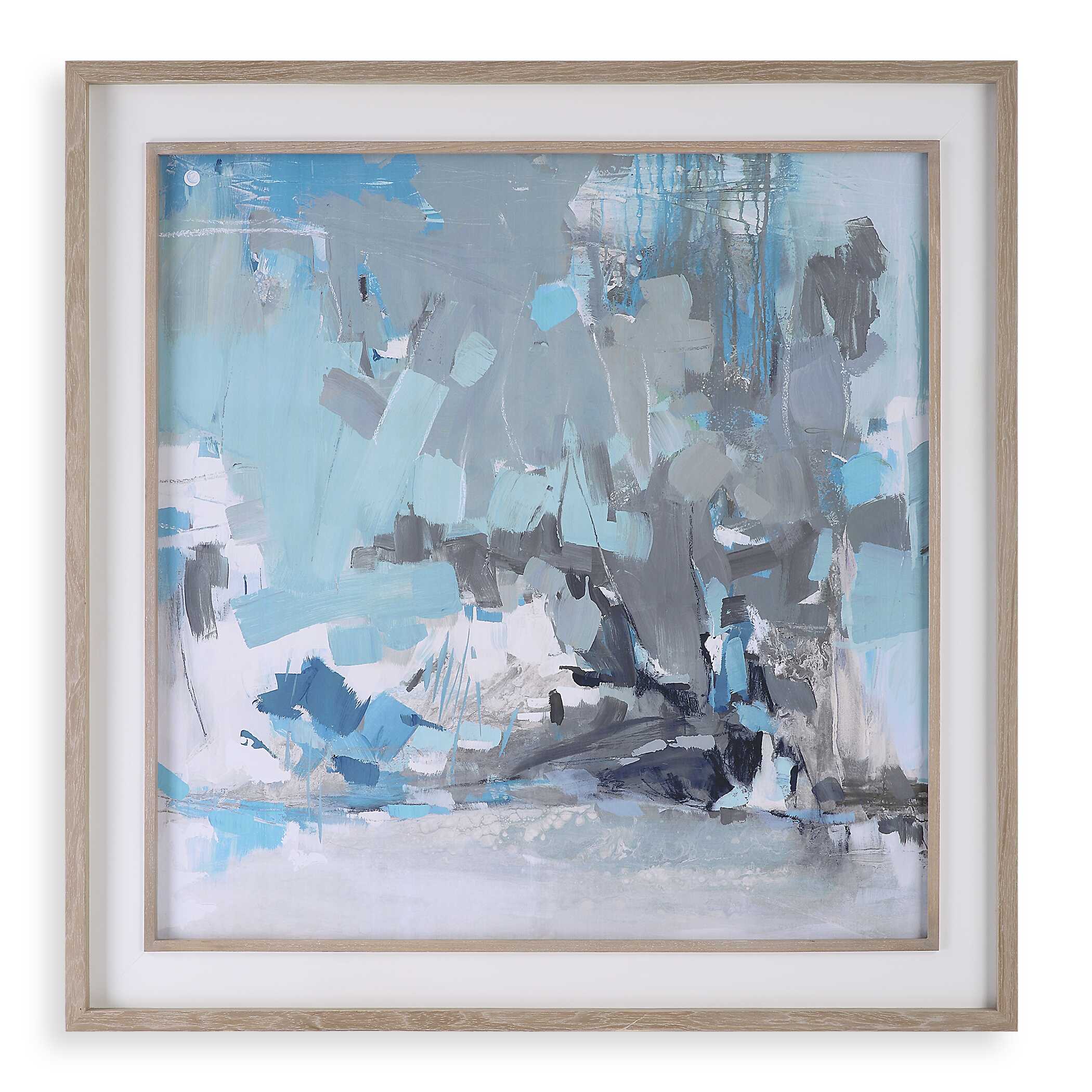 Misty Moonlight Abstract Framed Print