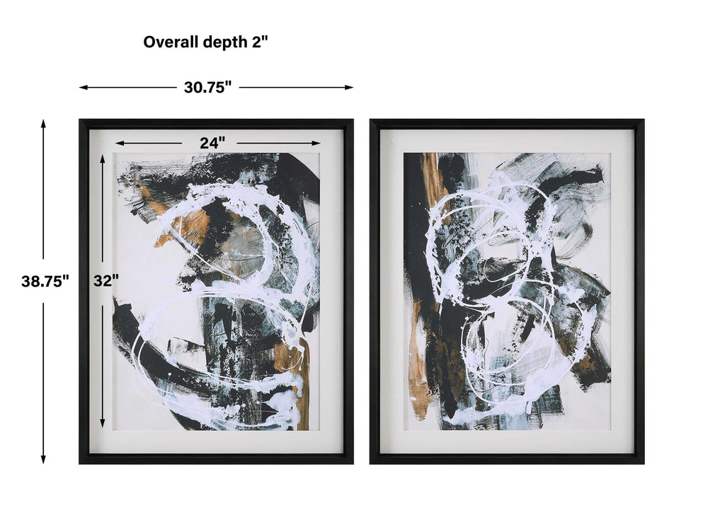 Winterland Abstract Prints Set/2