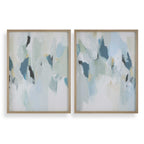 Seabreeze Abstract Framed Canvas Prints Set/2