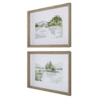 Serene Lake Framed Prints Set/2