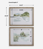 Serene Lake Framed Prints Set/2