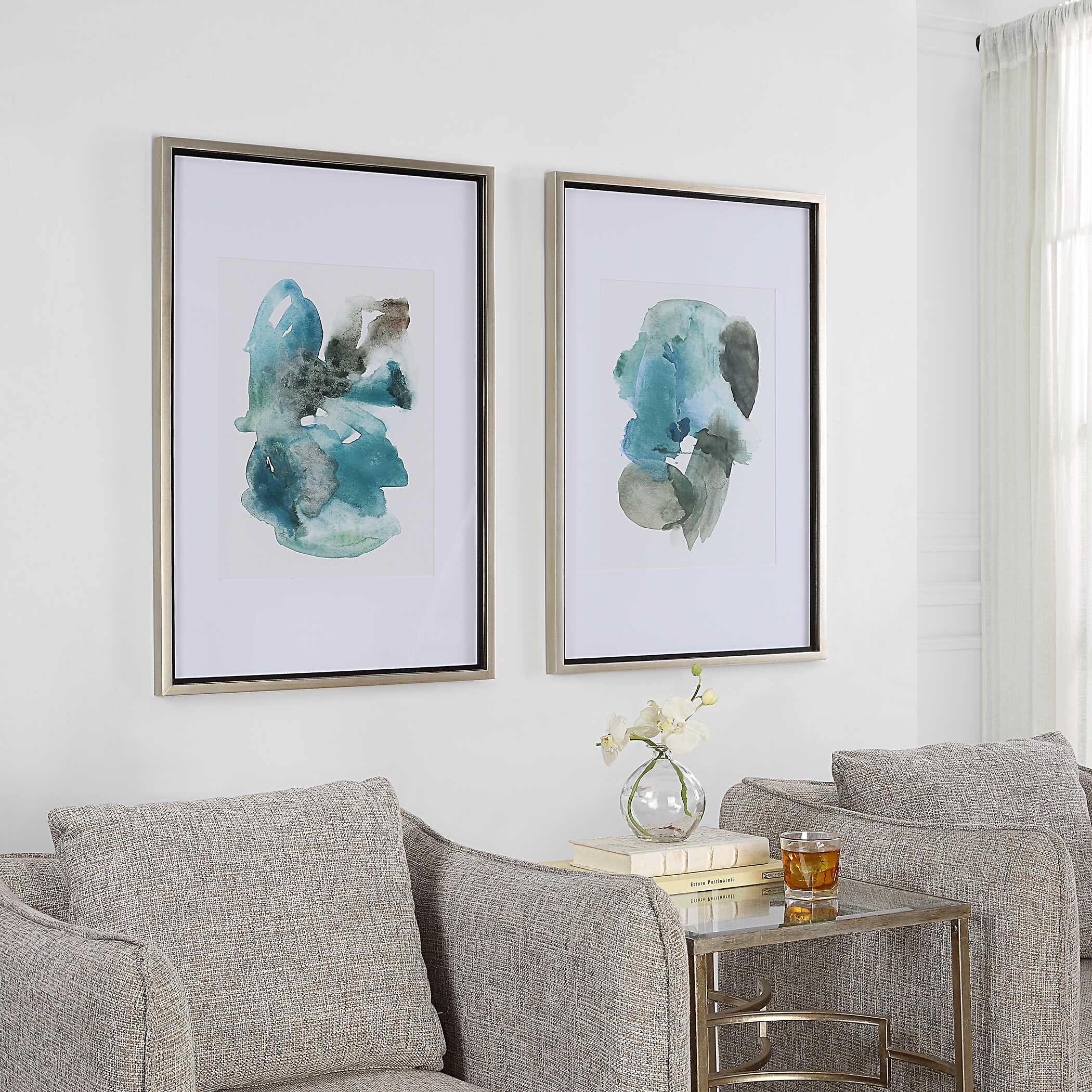 Blueprints Watercolor Prints Set Of 2