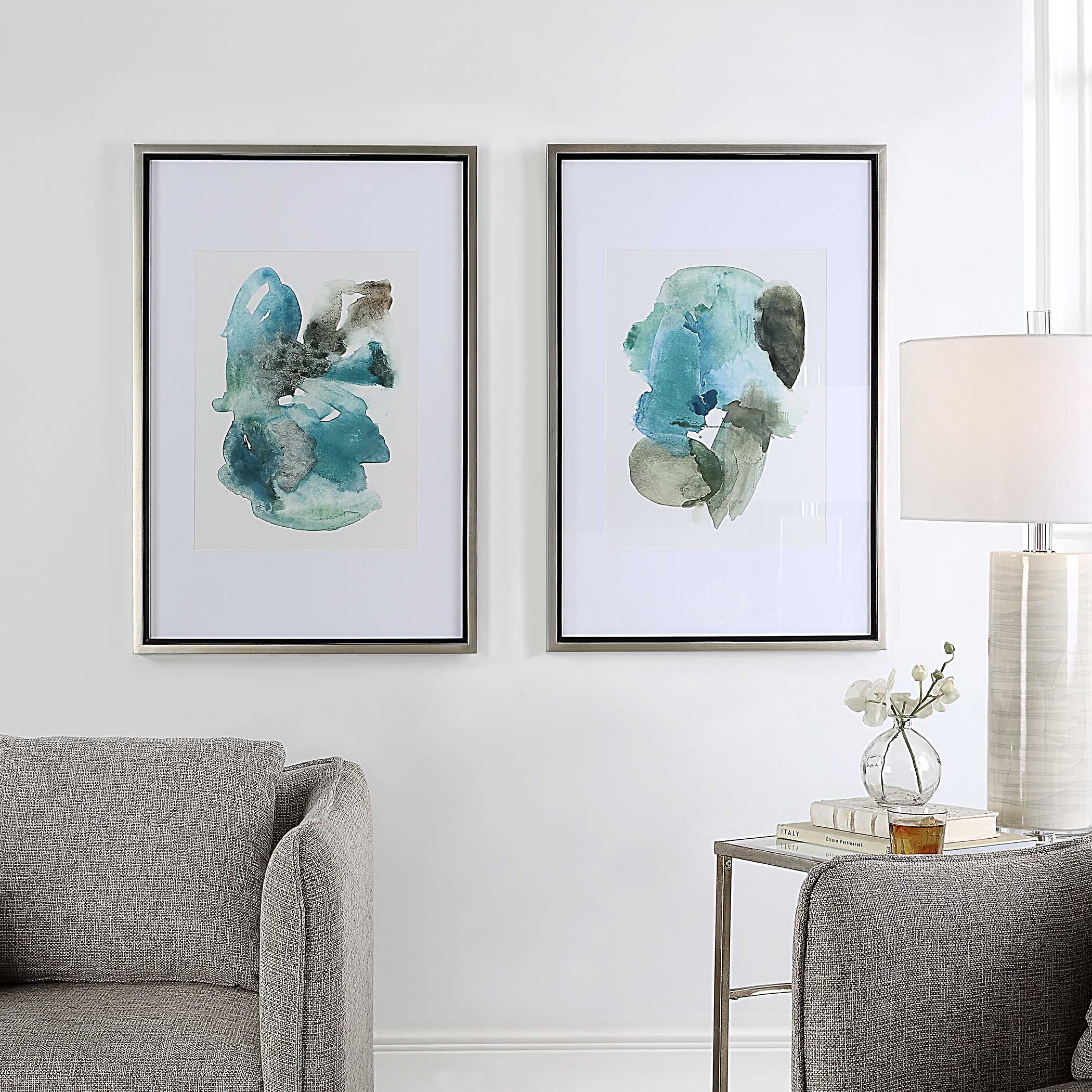 Blueprints Watercolor Prints Set Of 2