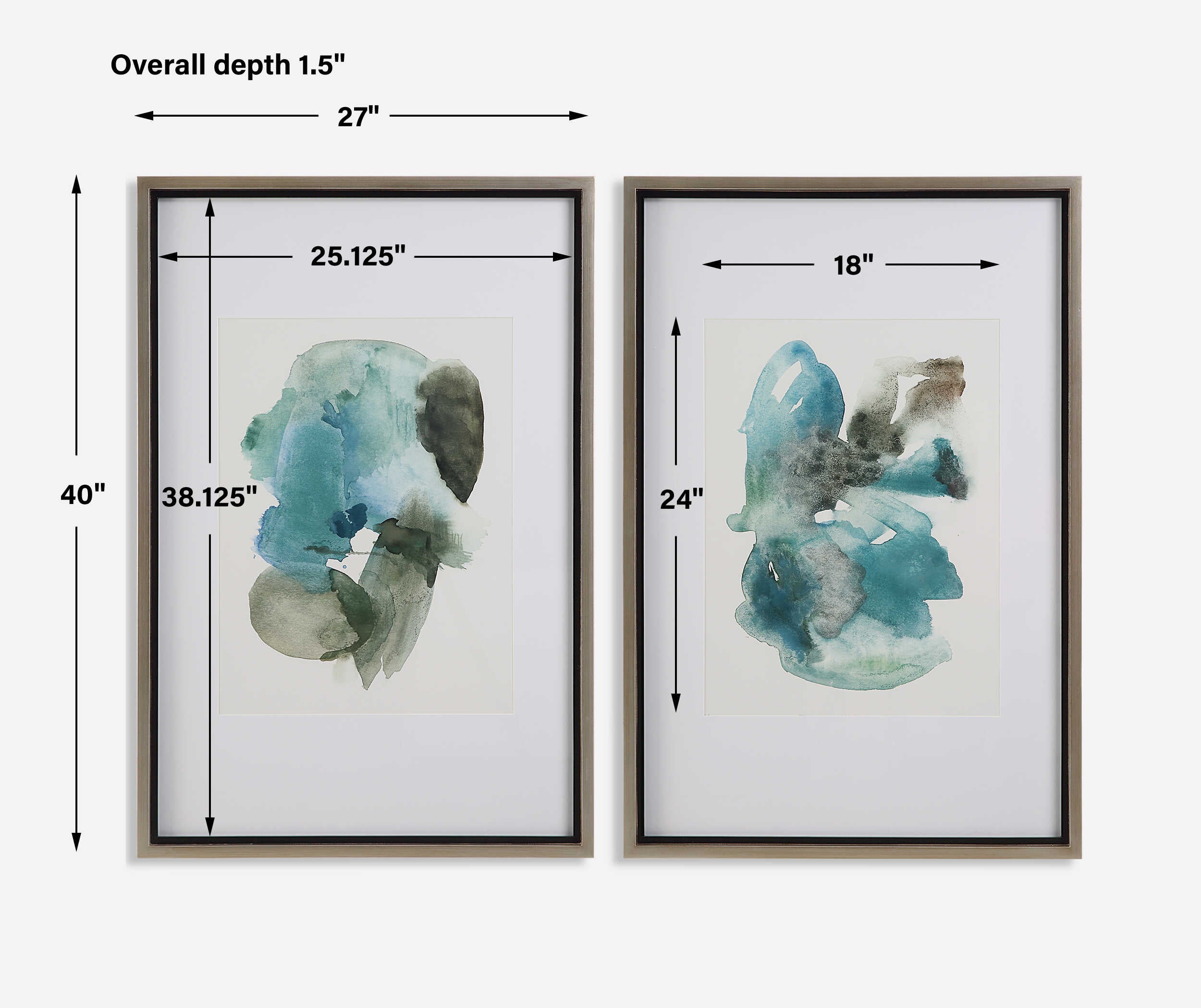 Blueprints Watercolor Prints Set Of 2