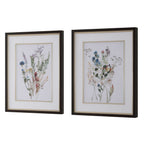 Delicate Flowers Framed Prints Set/2
