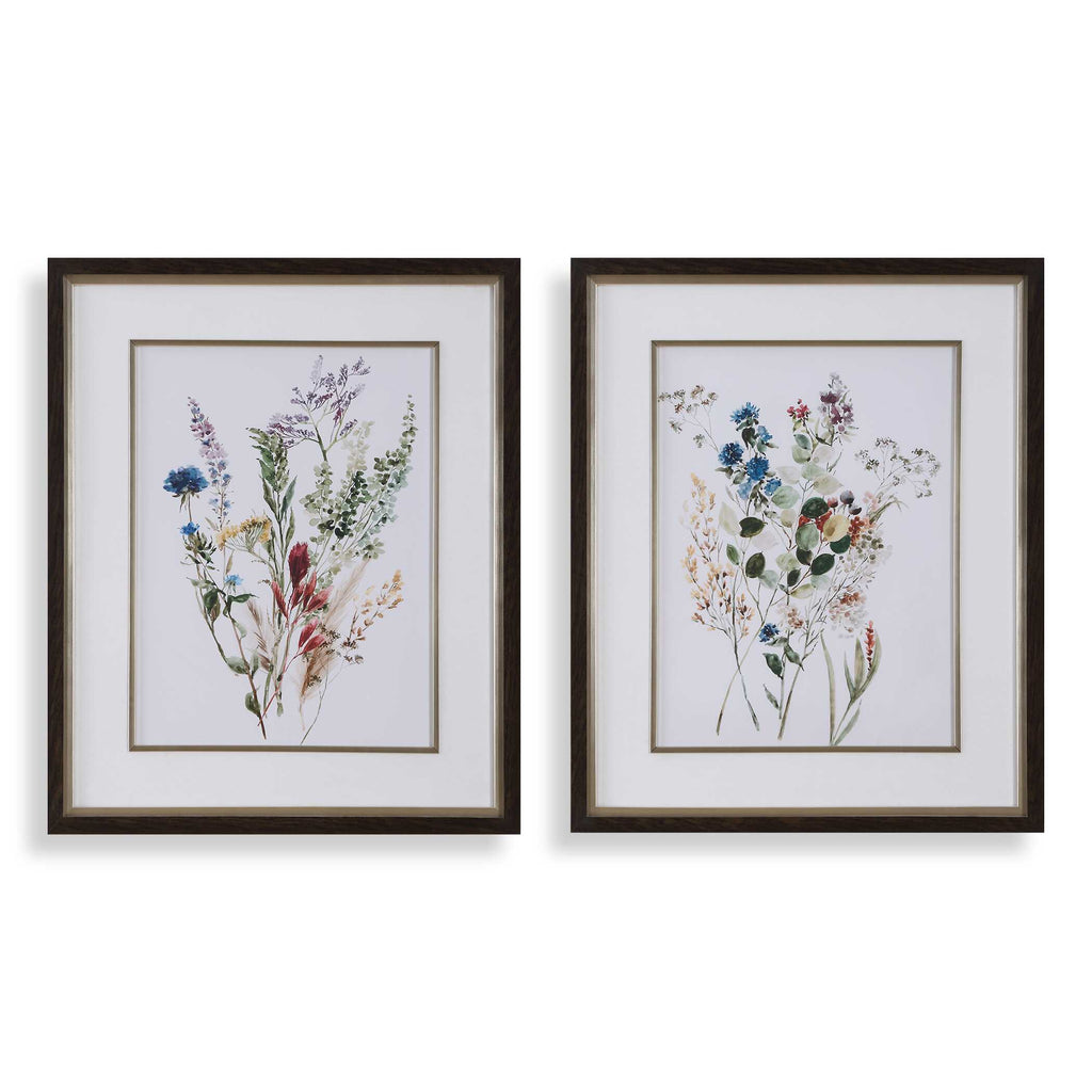 Delicate Flowers Framed Prints Set/2