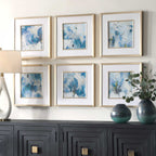 Fresh Start Blue Abstract Prints Set/6