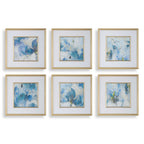 Fresh Start Blue Abstract Prints Set/6