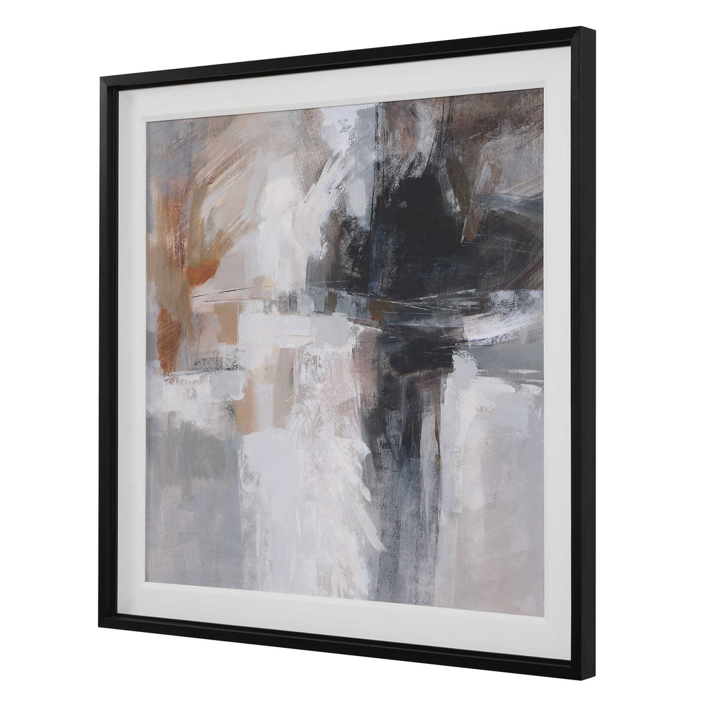 Wings Neutral Abstract Framed Print