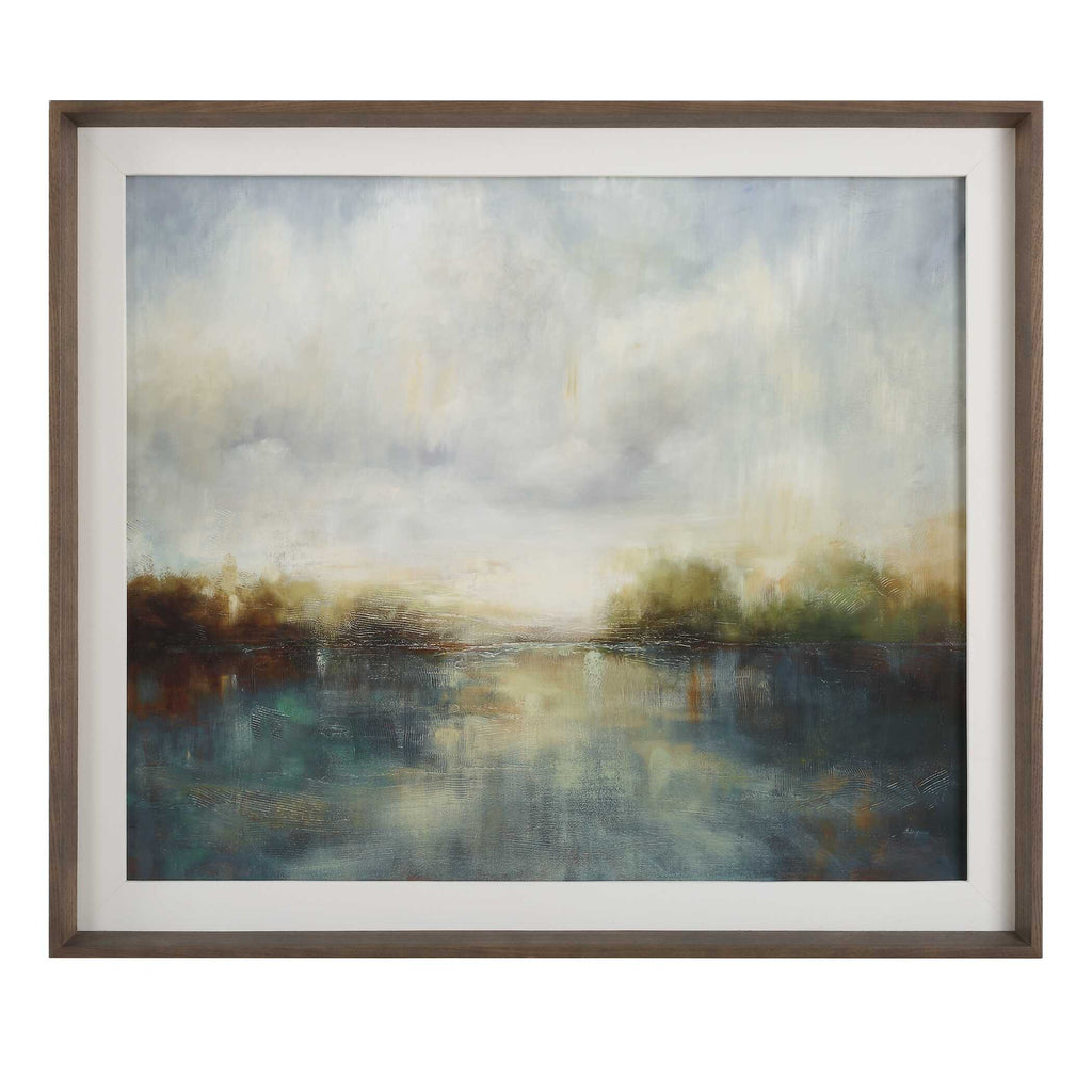 Blue Reverie Framed Abstract Lake Print