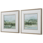 Soft Sage Abstract Landscape Prints Set/2