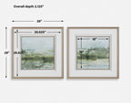 Soft Sage Abstract Landscape Prints Set/2