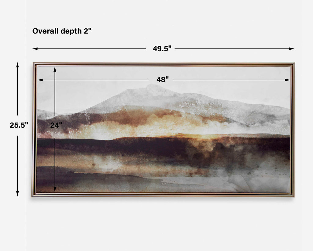 Splash Of Land Framed Canvas