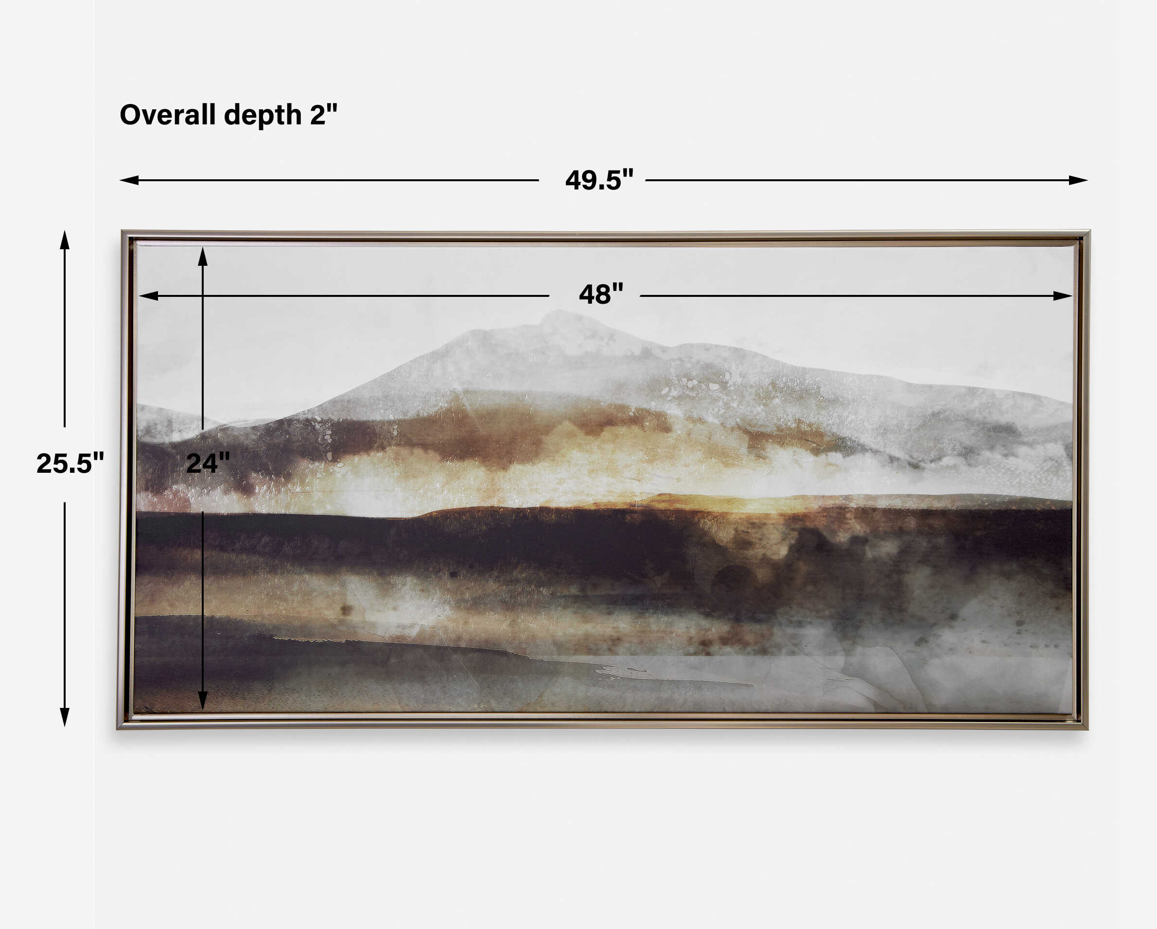 Splash Of Land Framed Canvas