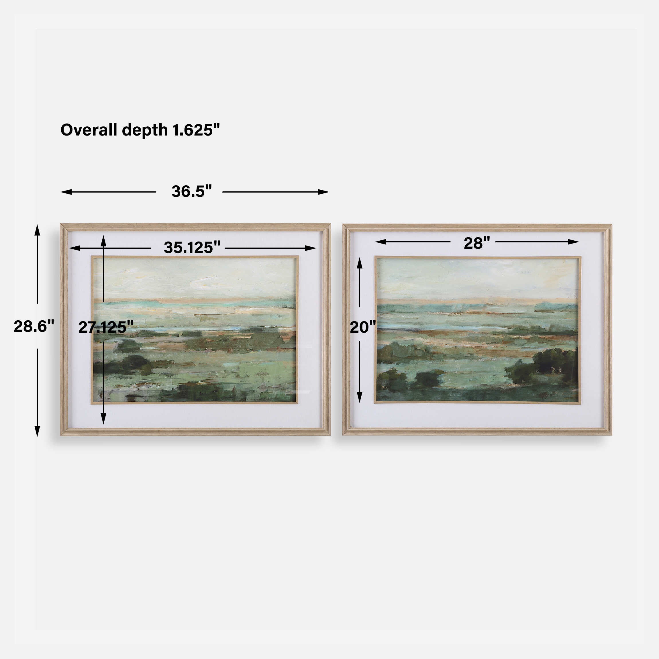 Warm Valley Framed Prints Set/2