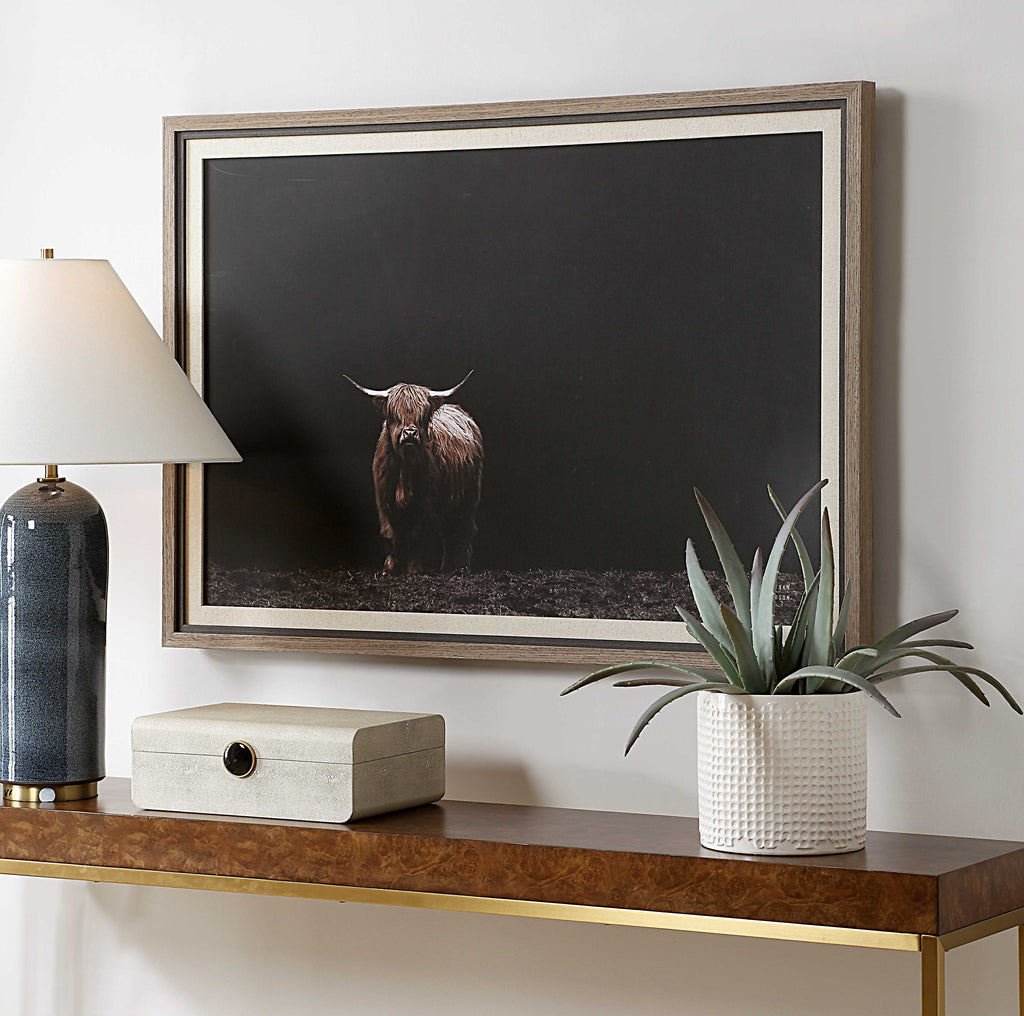 King Of The Hill Framed Bovine Print