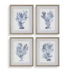 Shibori Coral Framed Prints Set/4