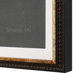 Florals On Black Framed Prints Set/4