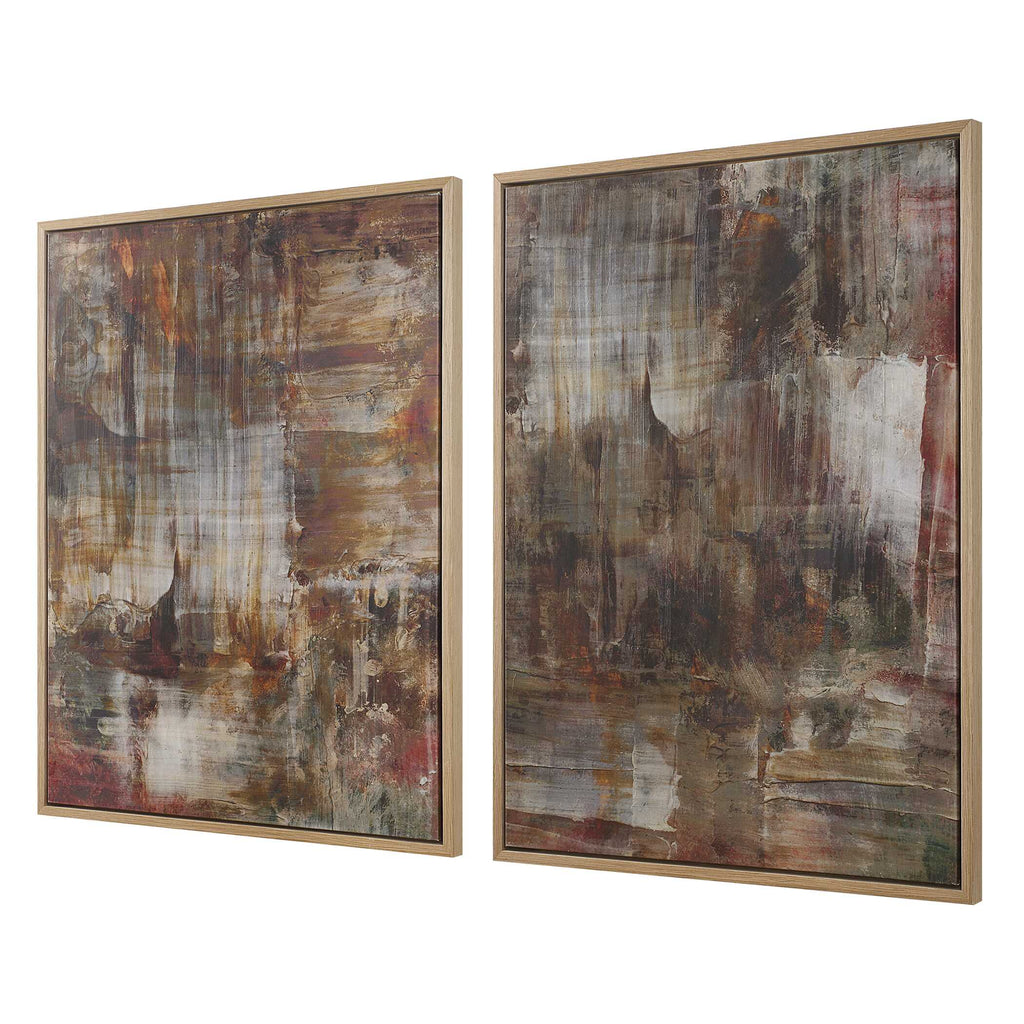 Molten Patina Framed Canvases Set/2
