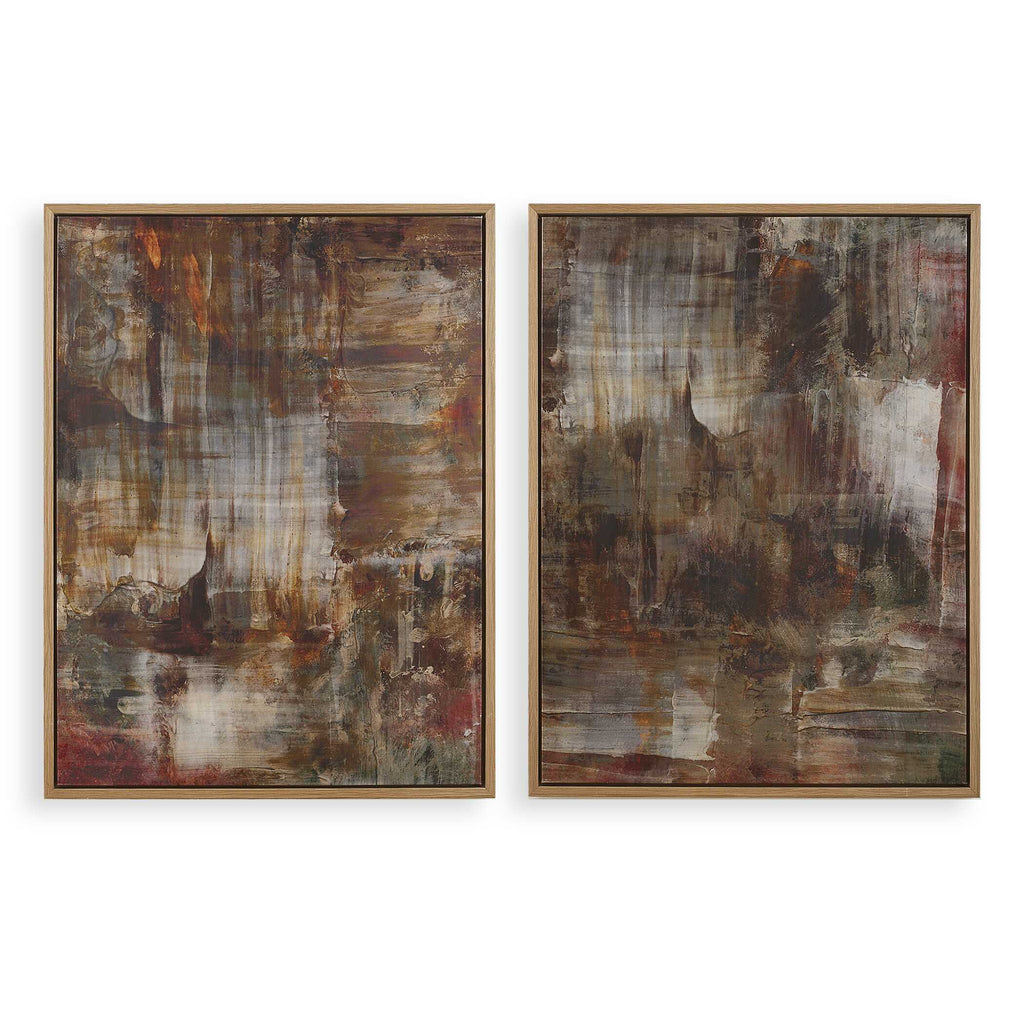 Molten Patina Framed Canvases Set/2