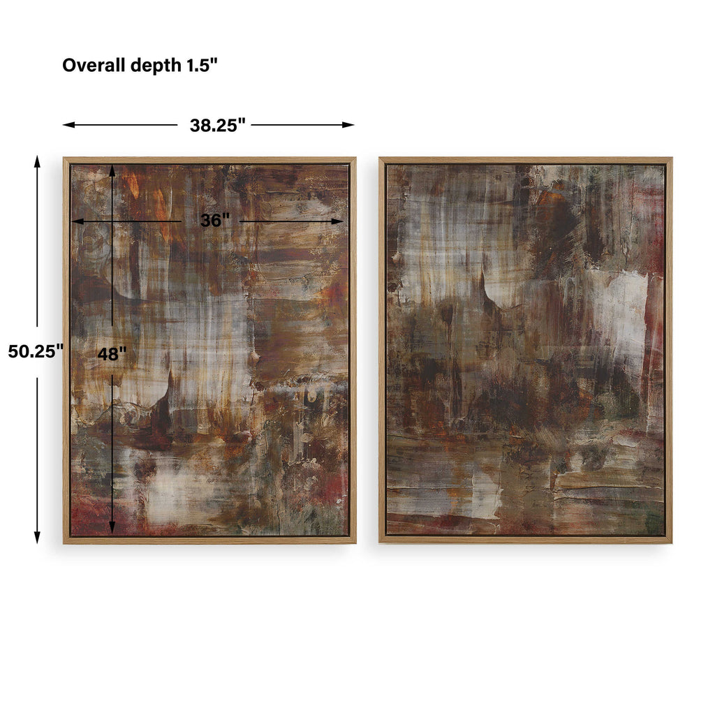 Molten Patina Framed Canvases Set/2