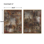 Molten Patina Framed Canvases Set/2