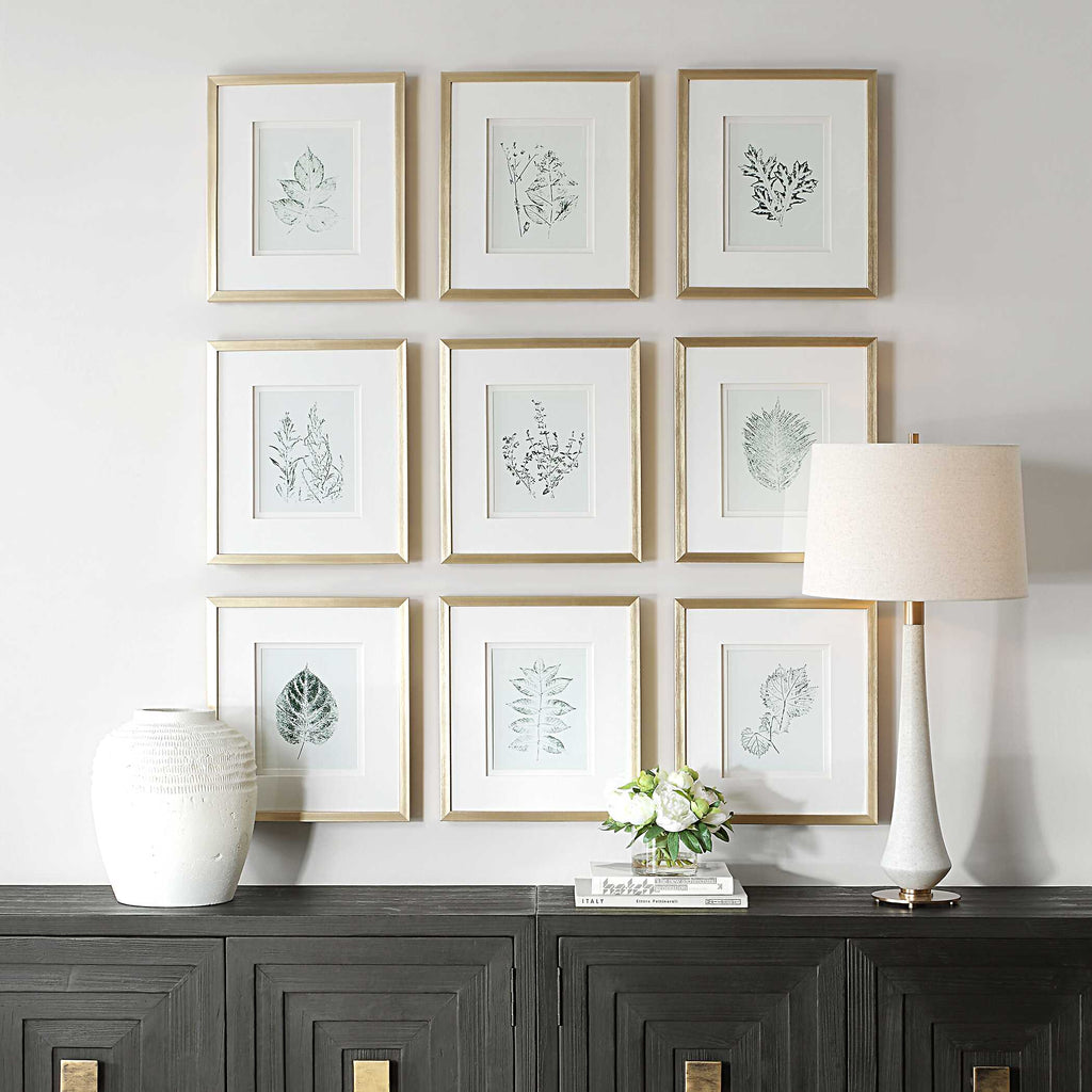 Nature's Script Framed Botanical Prints Set/9