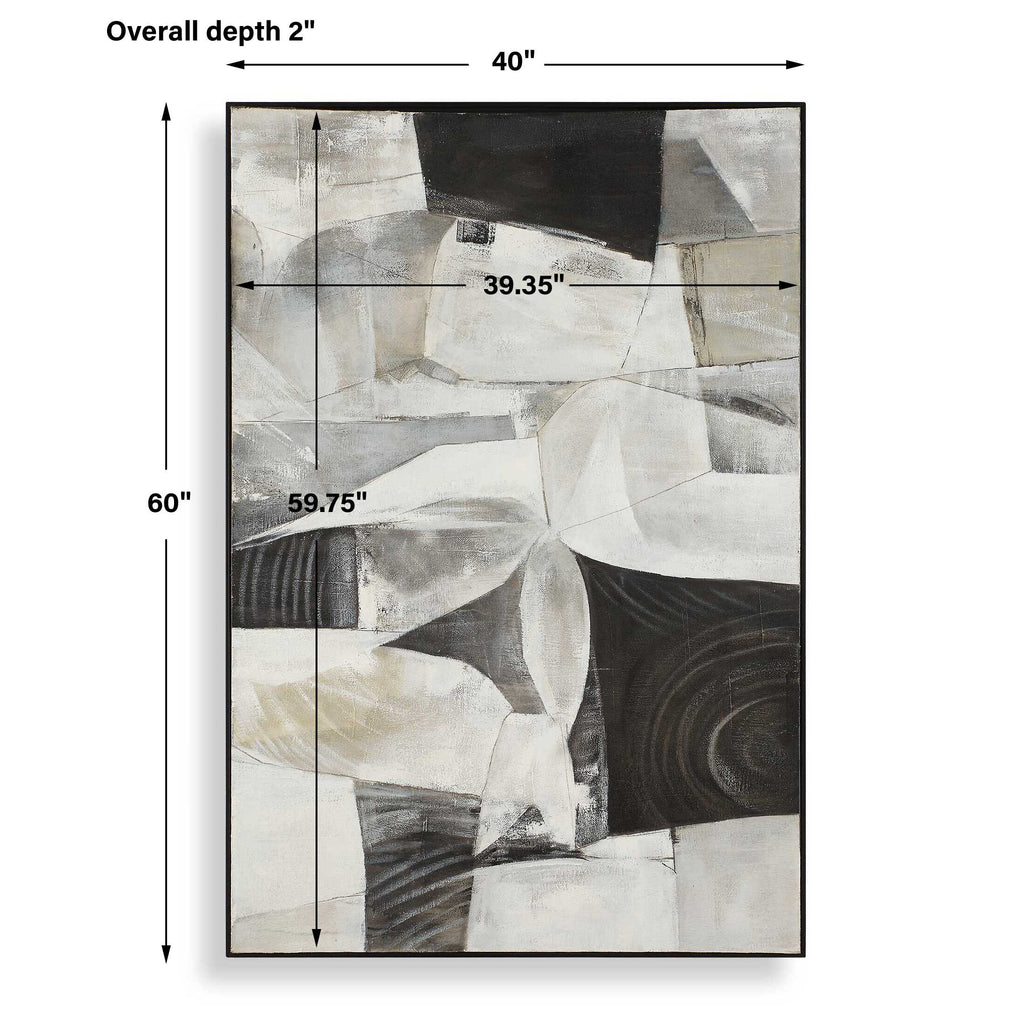 Folding Time Framed Abstract Art