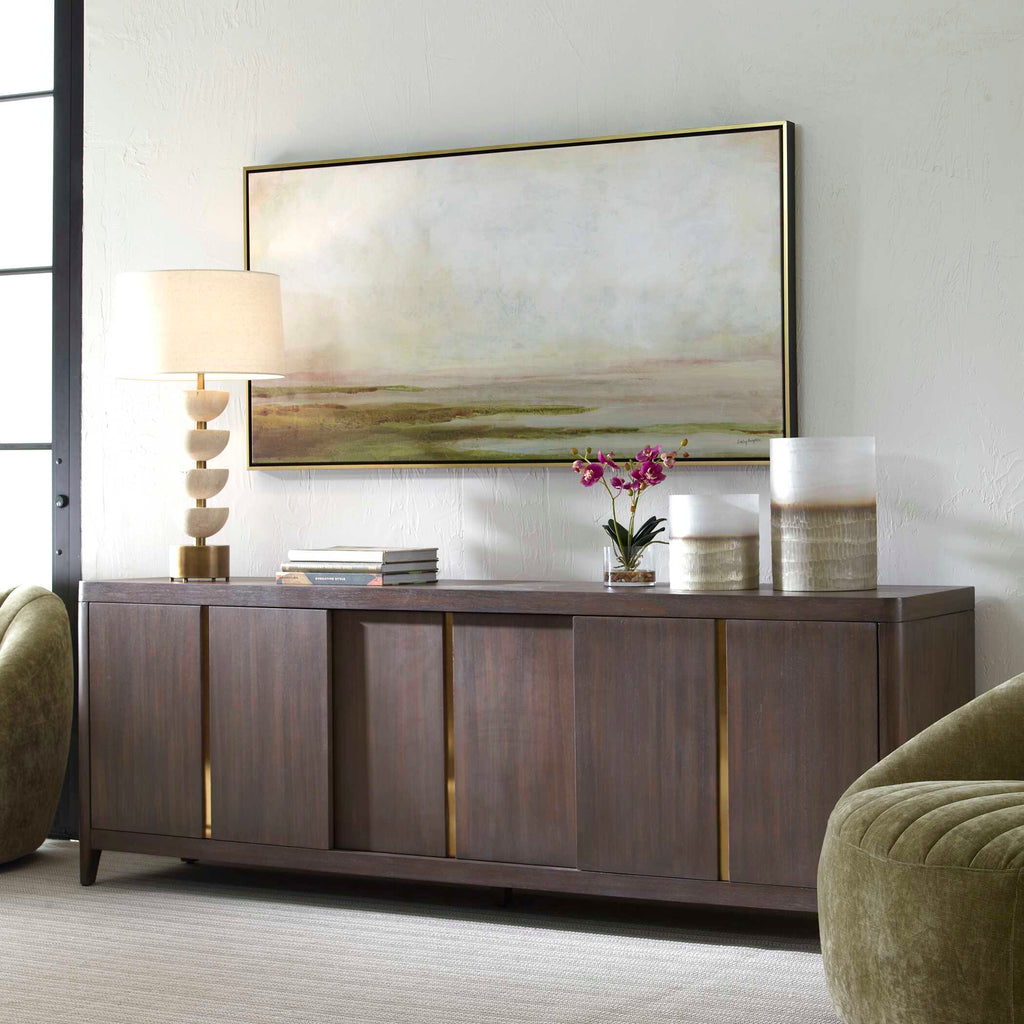 Hazy Lake Framed Landscape Art