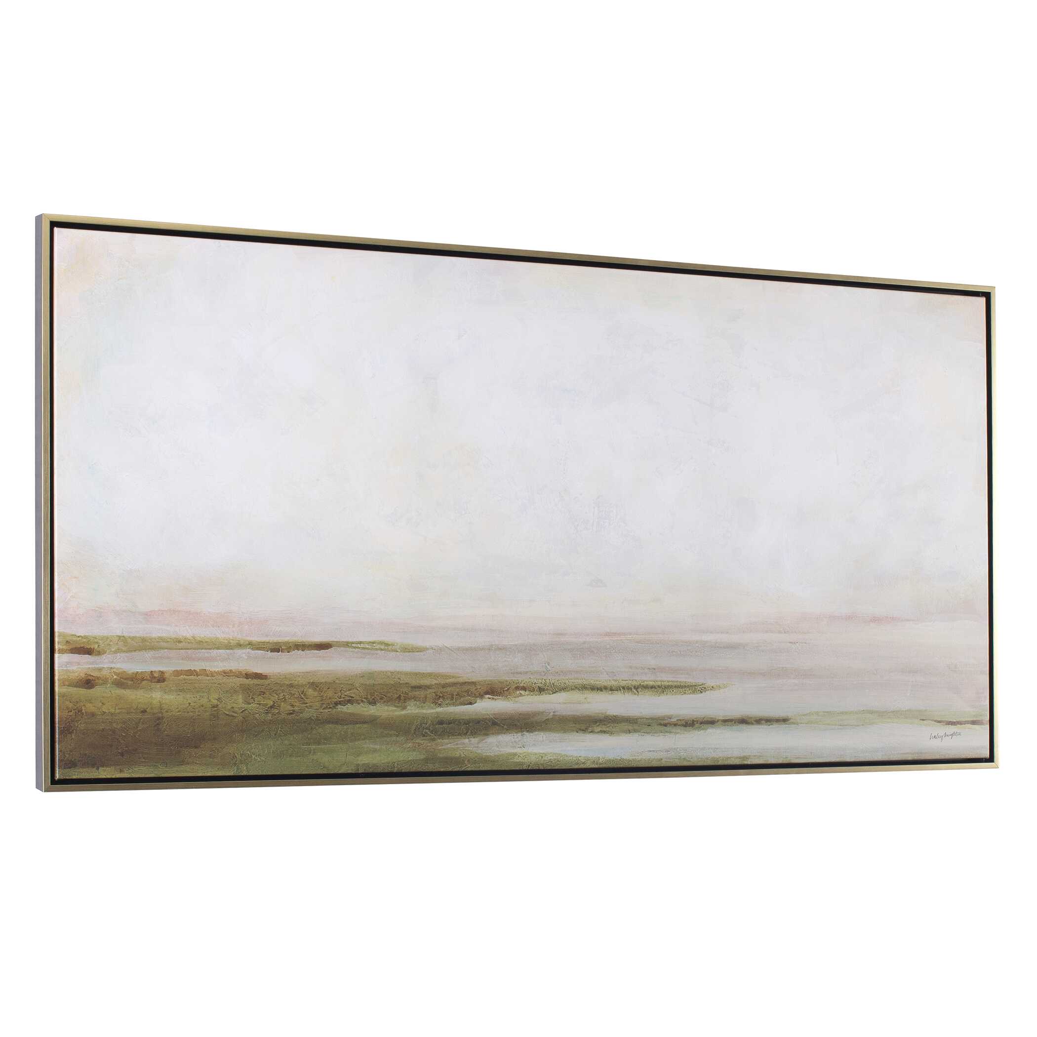 Hazy Lake Framed Landscape Art