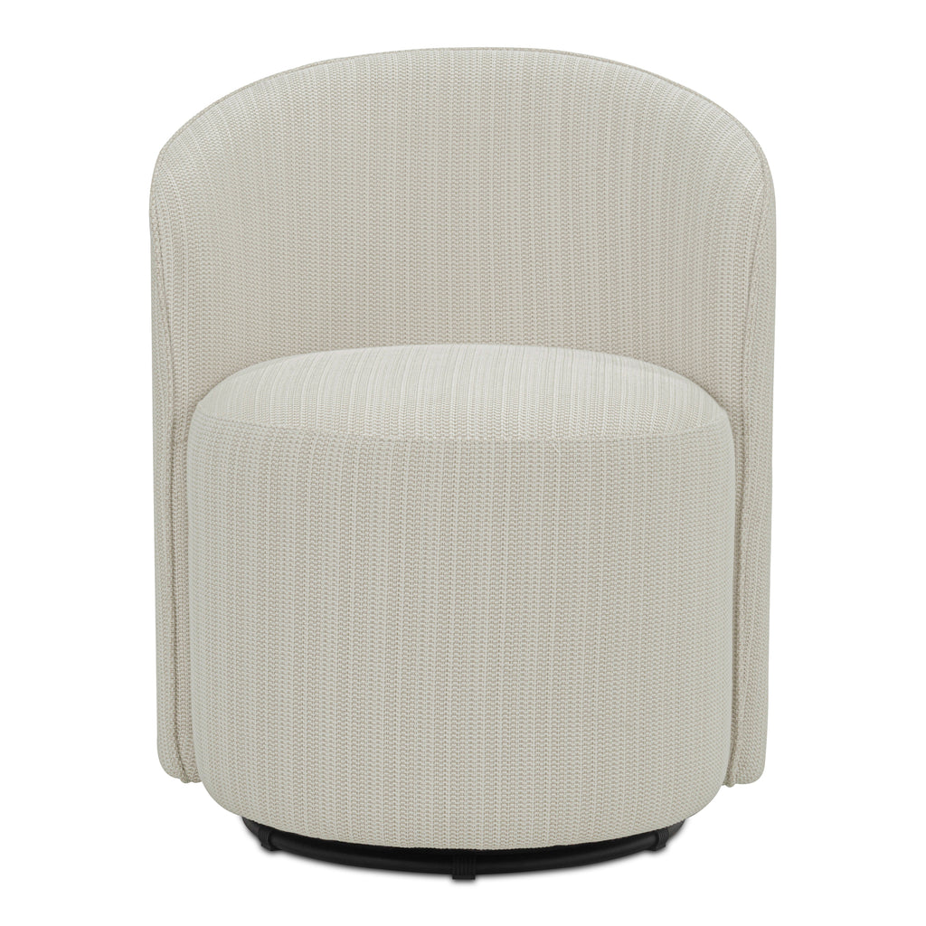Sylvie Outdoor Swivel Dining Chair Cream