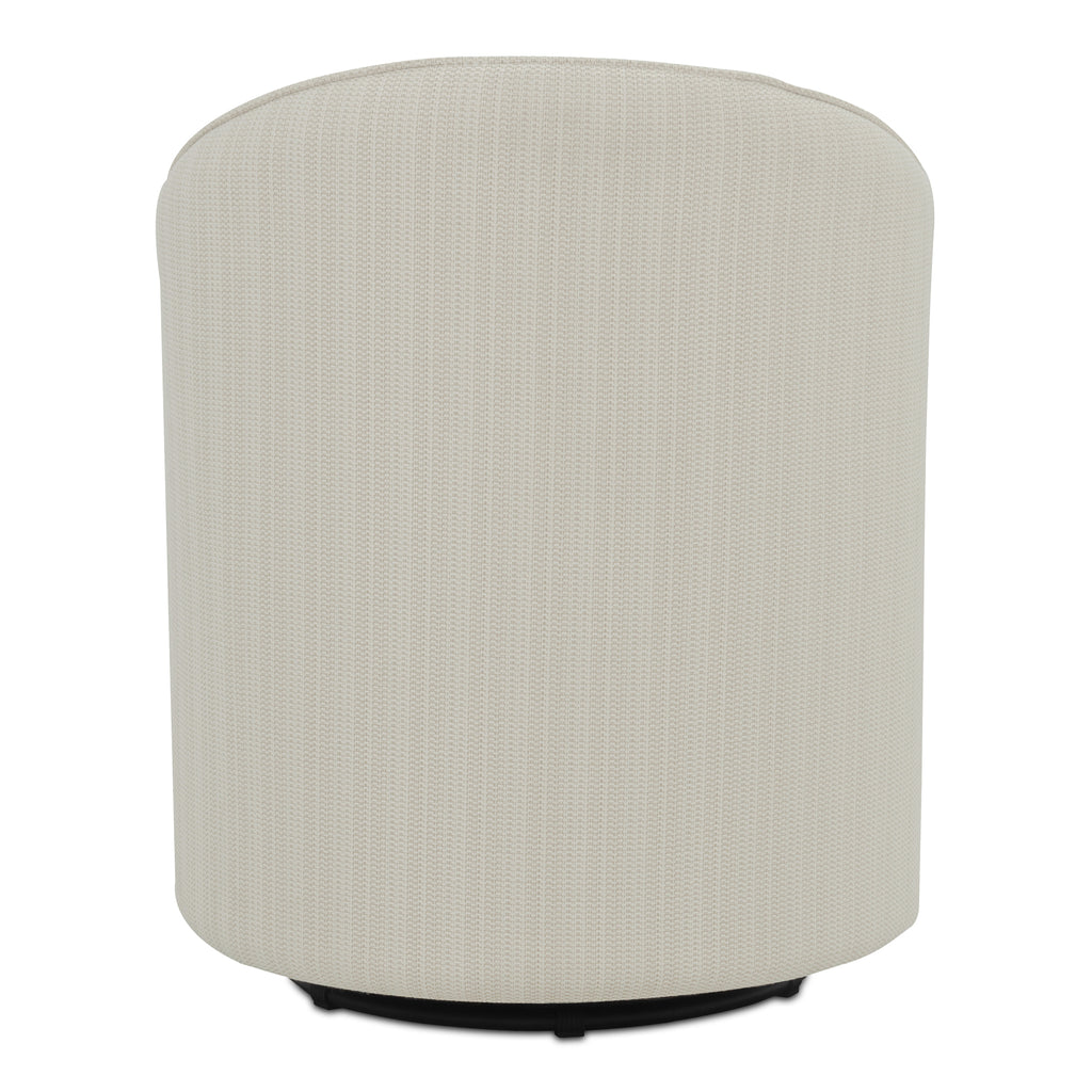 Sylvie Outdoor Swivel Dining Chair Cream