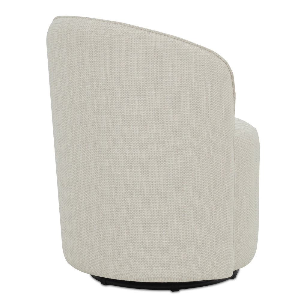 Sylvie Outdoor Swivel Dining Chair Cream