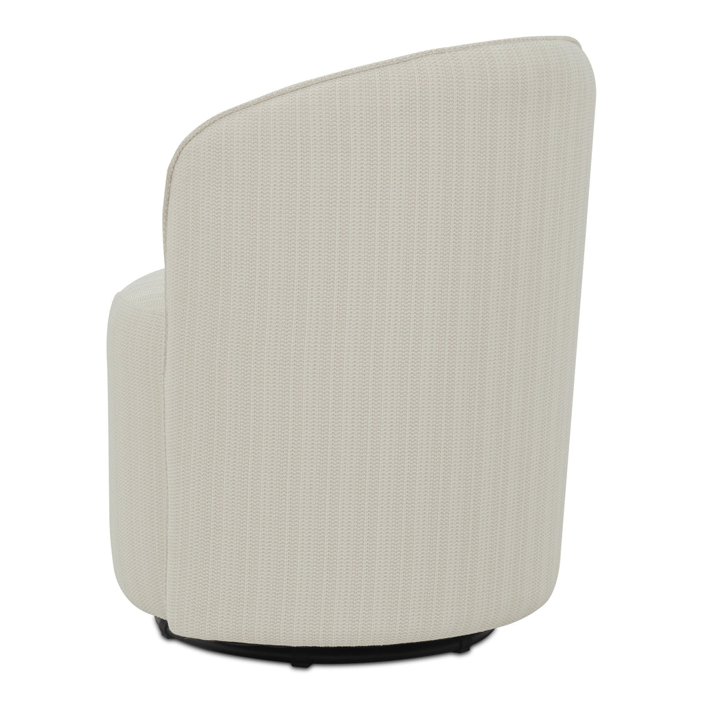 Sylvie Outdoor Swivel Dining Chair Cream