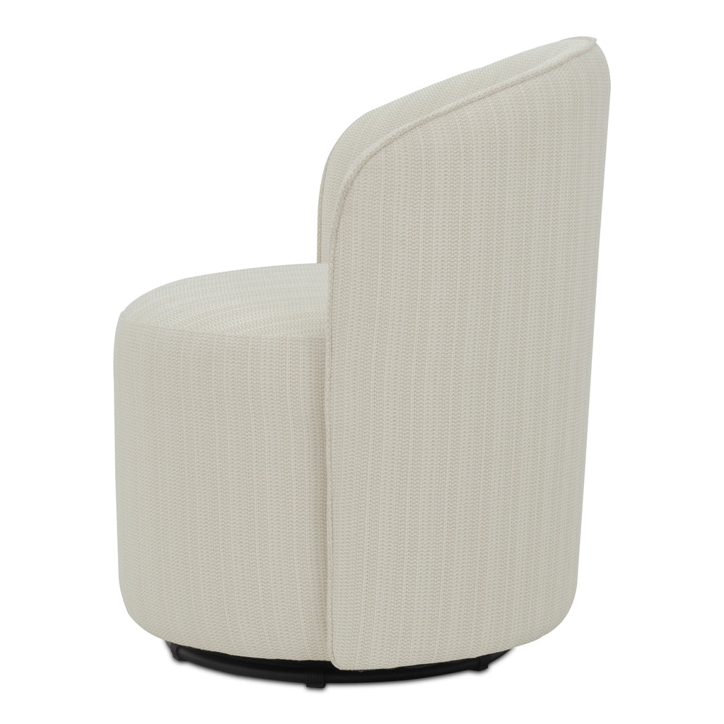 Sylvie Outdoor Swivel Dining Chair Cream