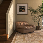 Halston Lounge Chair Tan Leather